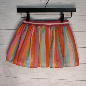 Betsy Johnson Sheer Striped With Built-in Shorts & Lined Skirt Size 4T
